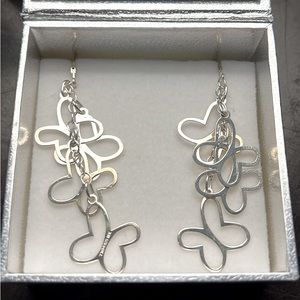 Silver Butterfly earrings Tanya Moss never warn